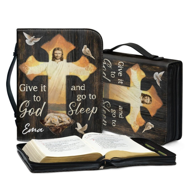 Christianartbag Bible Cover, Give It To GOD Bible Cover, Personalized Bible Cover, Cross Bible Cover, Christian Gifts, CAB01210224.