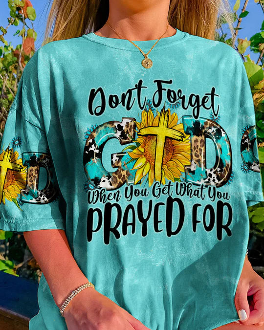 Christianartbag 3D T-Shirt For Women, Don't Forget God Women's All Over Print Shirt, Christian Shirt, Faithful Fashion, 3D Printed Shirts for Christian Women - Christian Art Bag