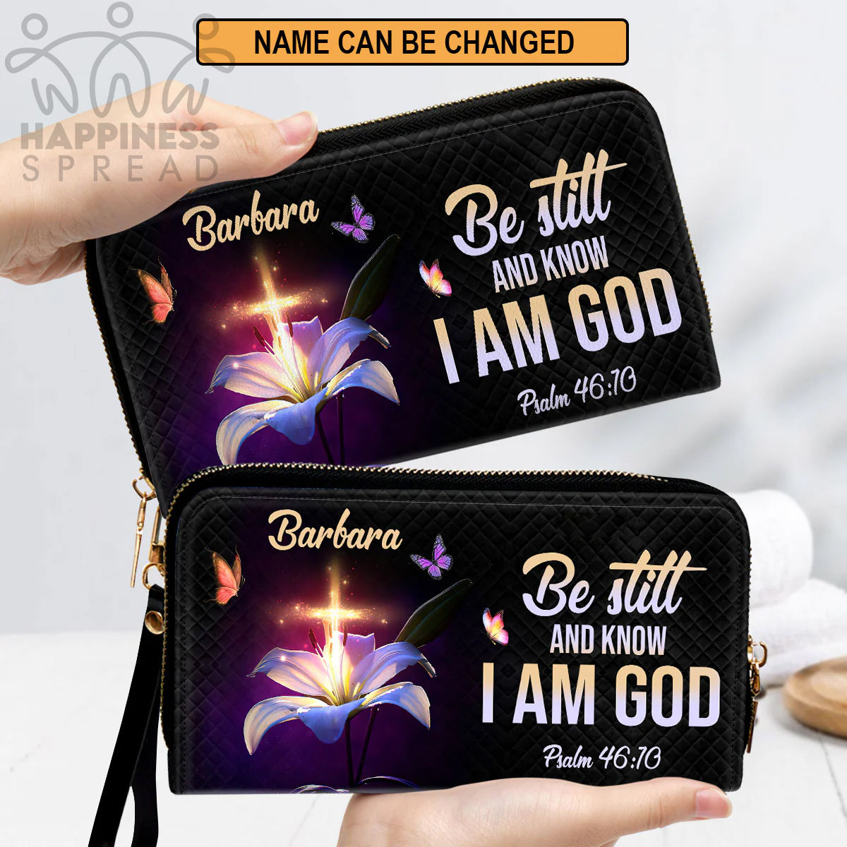 Christianart Handbag, Personalized Hand Bag, Be Still And Know That I Am God, Personalized Gifts, Gifts for Women. - Christian Art Bag