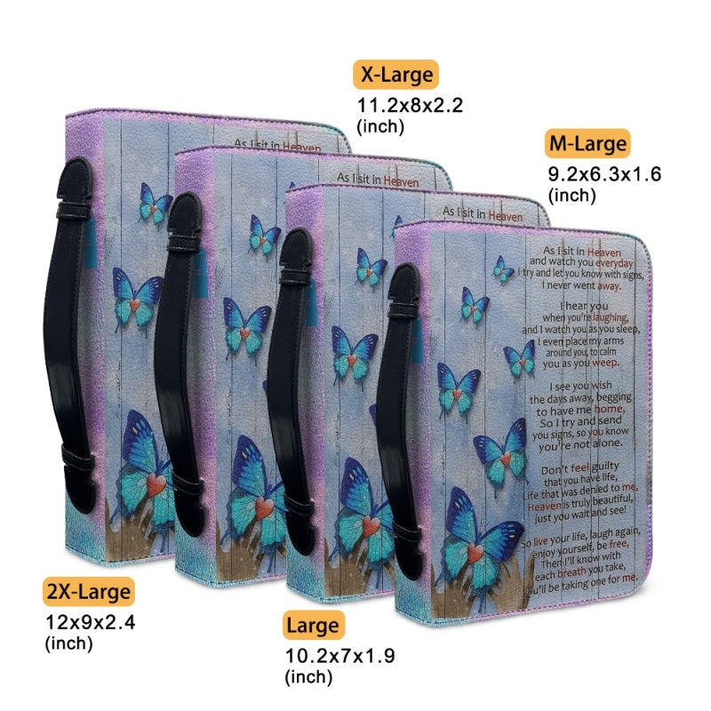 Christianartbag Bible Cover, I Can Do All Things Through Christ Bible Cover, Personalized Bible Cover, Butterfly Blue Bible Cover, Christian Gifts, CAB05021123. - Christian Art Bag