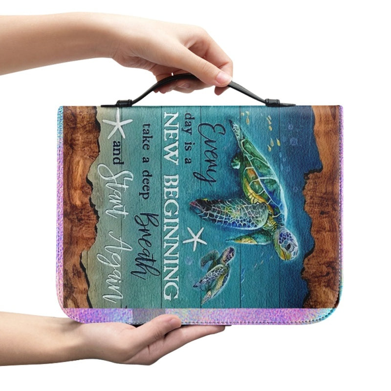 Christianartbag Bible Cover, I Will Walk By Faith Bible Cover, Personalized Bible Cover, Turtle Bible Cover, Christian Gifts, CAB08021123. - Christian Art Bag