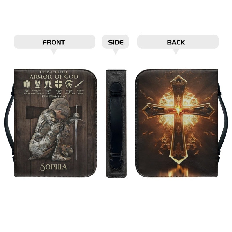 Christianartbag Bible Cover, Put On The Full Armor Of God Bible Cover, Personalized Bible Cover, Warrior Women Bible Cover, Gifts For Women, Christmas Gift, CABBBCV09021123. - Christian Art Bag