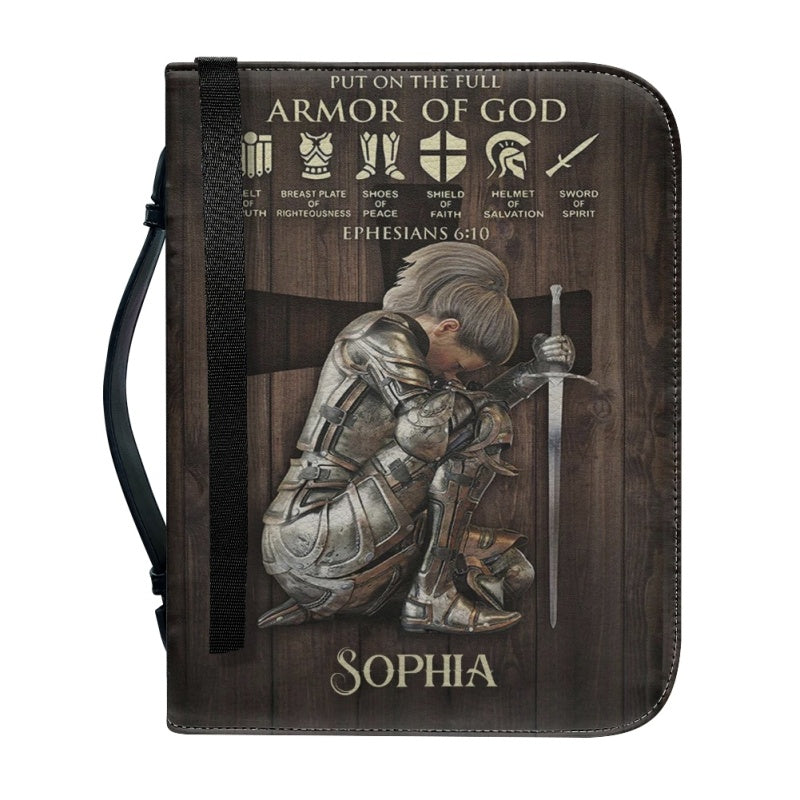 Christianartbag Bible Cover, Put On The Full Armor Of God Bible Cover, Personalized Bible Cover, Warrior Women Bible Cover, Gifts For Women, Christmas Gift, CABBBCV09021123. - Christian Art Bag