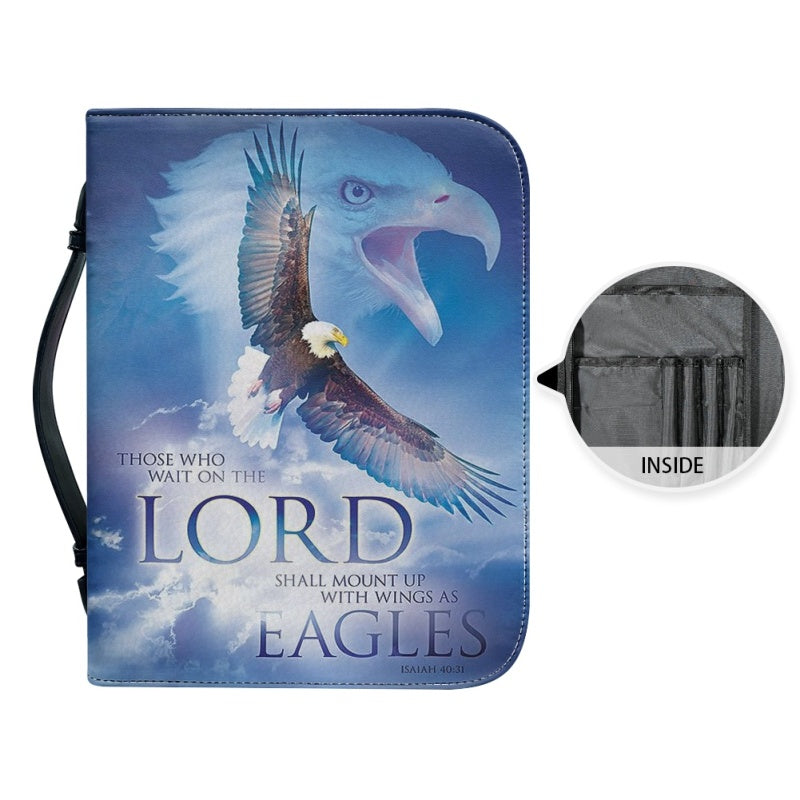 CHRISTIANARTBAG Bible Covers - Those Who Wait On The Lord Isaiah 40:31, Eagles Bible Cover - CABBBCV02060624
