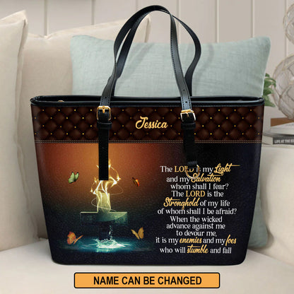 Christianart Designer Handbags, The Lord Is My Light And My Salvation, Personalized Gifts, Gifts for Women. - Christian Art Bag