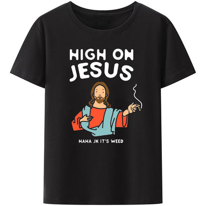 Christianartbag Funny T-Shirt, Christian Art Shirt, High On Jesus, Christian humor, Funny religious shirts, Unisex