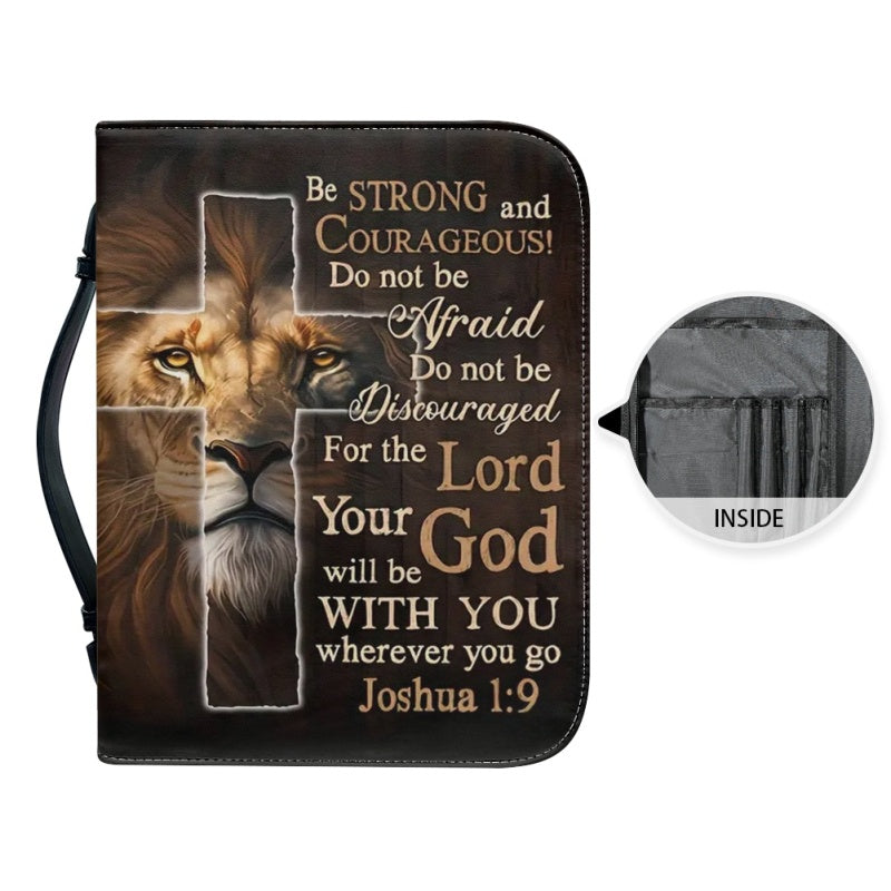 Personalized Bible Cover - Be Strong and Courageous Bible Cover - Customizable Christian Gift by CHRISTIANARTBAG - CAB05210524.