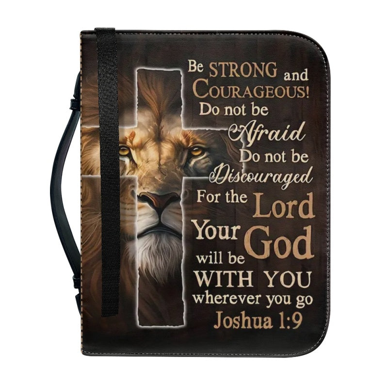 Personalized Bible Cover - Be Strong and Courageous Bible Cover - Customizable Christian Gift by CHRISTIANARTBAG - CAB05210524.