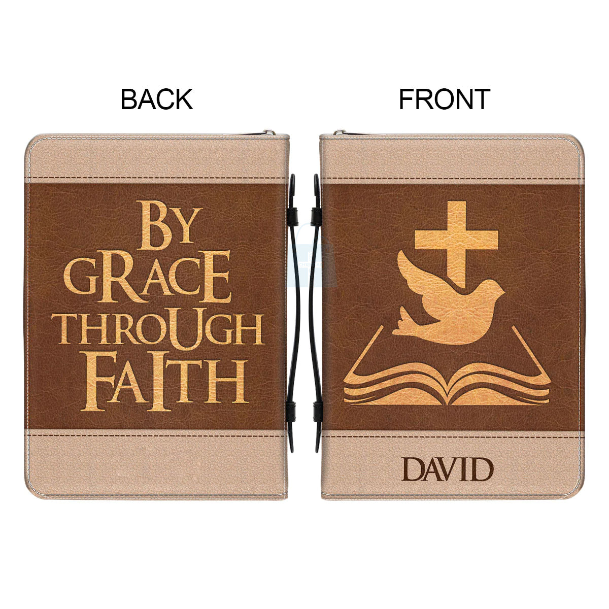 Christianart Bible Cover, By Grace Through Faith, Gifts For Women, Gifts For Men, Christmas Gift. - Christian Art Bag