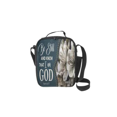 HPSP Checkbook Cover, PU Card Bag, Be Still And Know That I Am God, Psalm 46:10. - Christian Art Bag