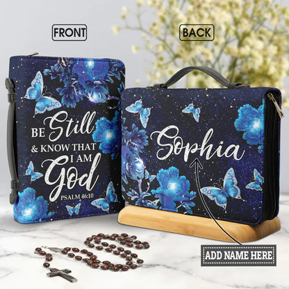 Christianart Bible Cover, Be Still And Know That I Am God Psalm 46 10, Personalized Gifts for Pastor, Gifts For Women, Gifts For Men. - Christian Art Bag