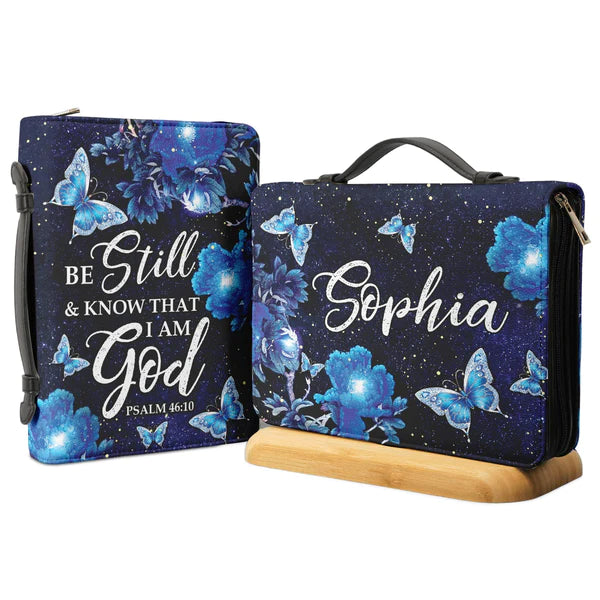 Christianart Bible Cover, Be Still And Know That I Am God Psalm 46 10, Personalized Gifts for Pastor, Gifts For Women, Gifts For Men. - Christian Art Bag