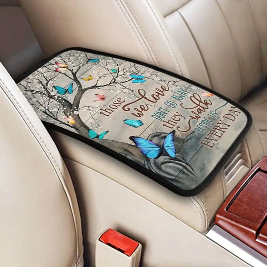 Christianartbag Armrest Accessories Car, Enhance Comfort and Protect Your Armrest with the Butterfly Center Console Armrest Pad, CAB01260923. - Christian Art Bag