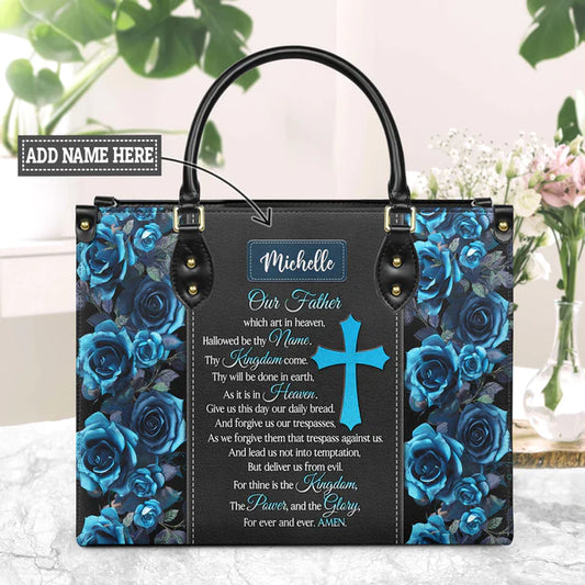Christianart Designer Handbags, Our Father, Personalized Gifts, Gifts for Women. - Christian Art Bag