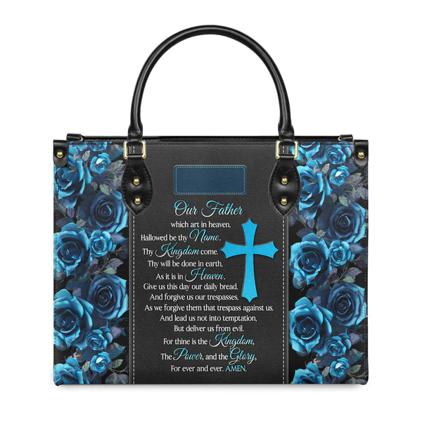 Christianart Designer Handbags, Our Father, Personalized Gifts, Gifts for Women. - Christian Art Bag