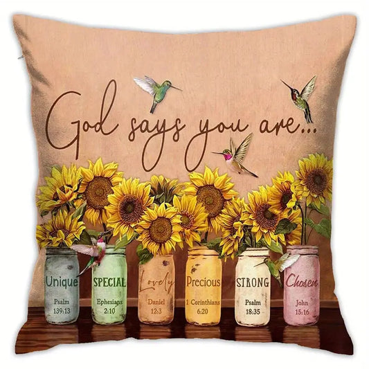 Christianartbag Pillow, GOD Says You Are Pillow, Personalized Throw Pillow, Christian Gift, Christian Pillow, Christmas Gift, CABPL012212. - Christian Art Bag