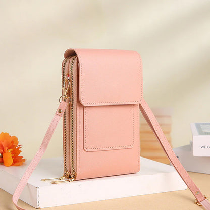 HPSP Personalized Touch Screen Phone Bag Crossbody Bags Women RFID Multifunctional Shoulder Wallet Mini Women's Bag Mobile Wallet Card Holder New - Christian Art Bag