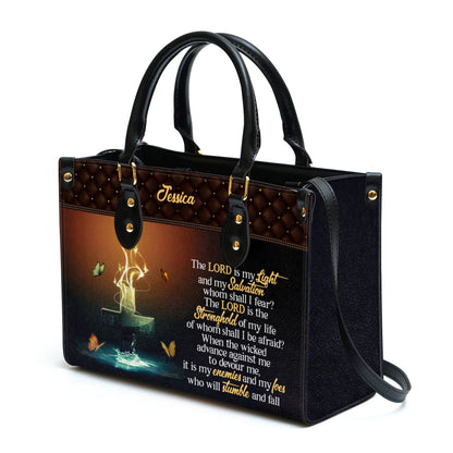 Christianart Designer Handbags, The Lord Is My Light And My Salvation, Personalized Gifts, Gifts for Women. - Christian Art Bag