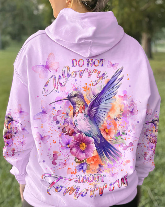 Christianartbag Clothing, Do Not Worry About Tomorrow Women's All Over Print Shirt, Graphic Hoodie, Christian Clothing, Christmas Gift, CABCT01060124. - Christian Art Bag
