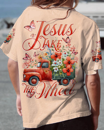 Christianartbag Clothing, Jesus Take The Wheel Women's All Over Print Shirt, Graphic Hoodie, Christian Clothing, Christmas Gift, CABCT03041223. - Christian Art Bag