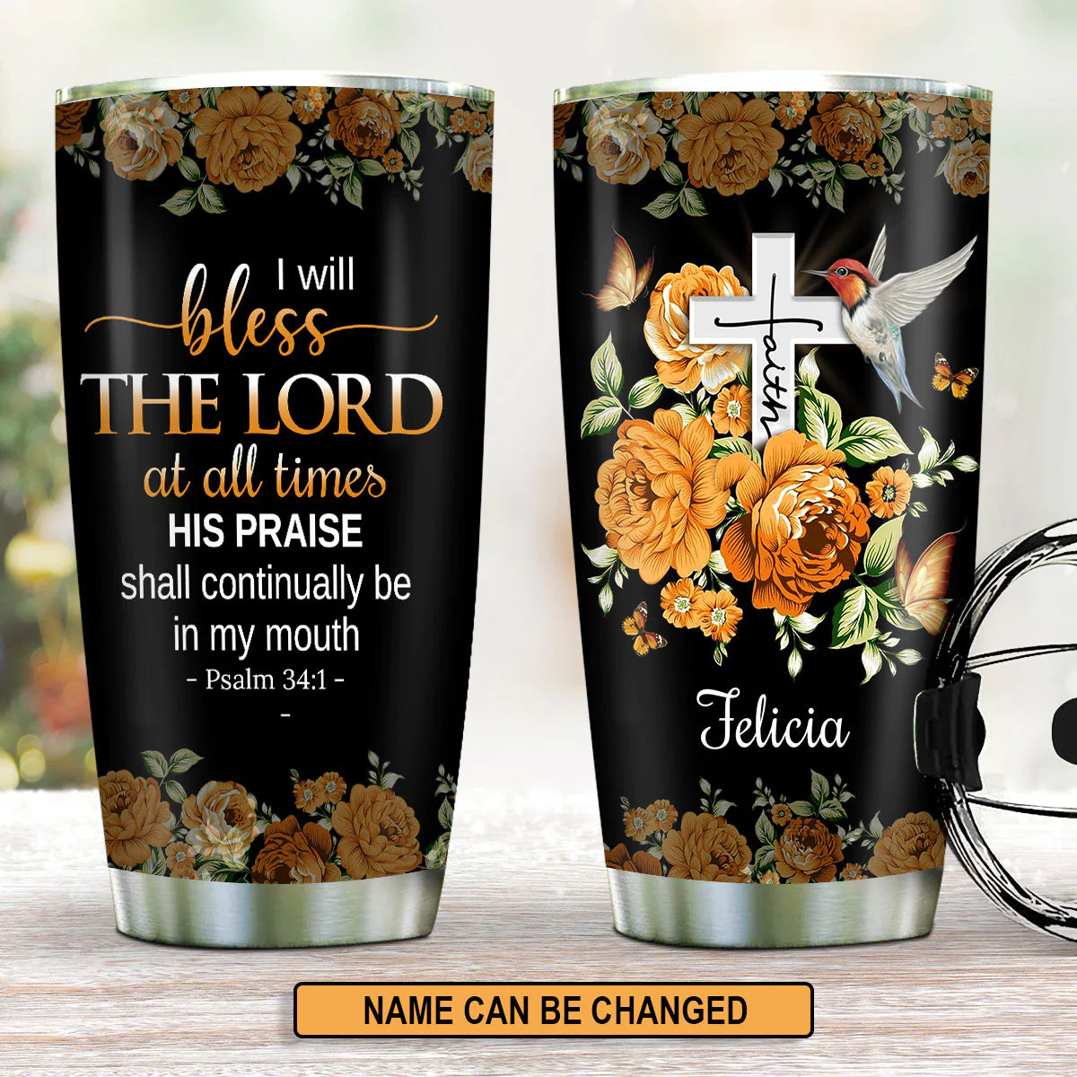 Christianartbag Drinkware, I Will Bless The Lord, Personalized Mug, Tumbler, Personalized Gift. - Christian Art Bag