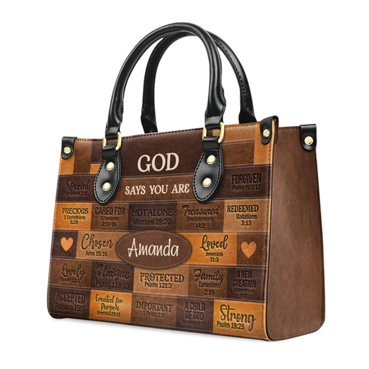 Christianartbag Handbags, God Says You Are Leather Bags, Personalized Bags, Gifts for Women, Christmas Gift, CABLTB01040823. - Christian Art Bag