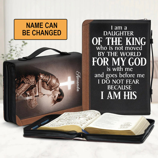 Christianart Bible Cover, I Am A Daughter Of The King, Personalized Gifts for Pastor, Gifts For Women, Gifts For Men. - Christian Art Bag