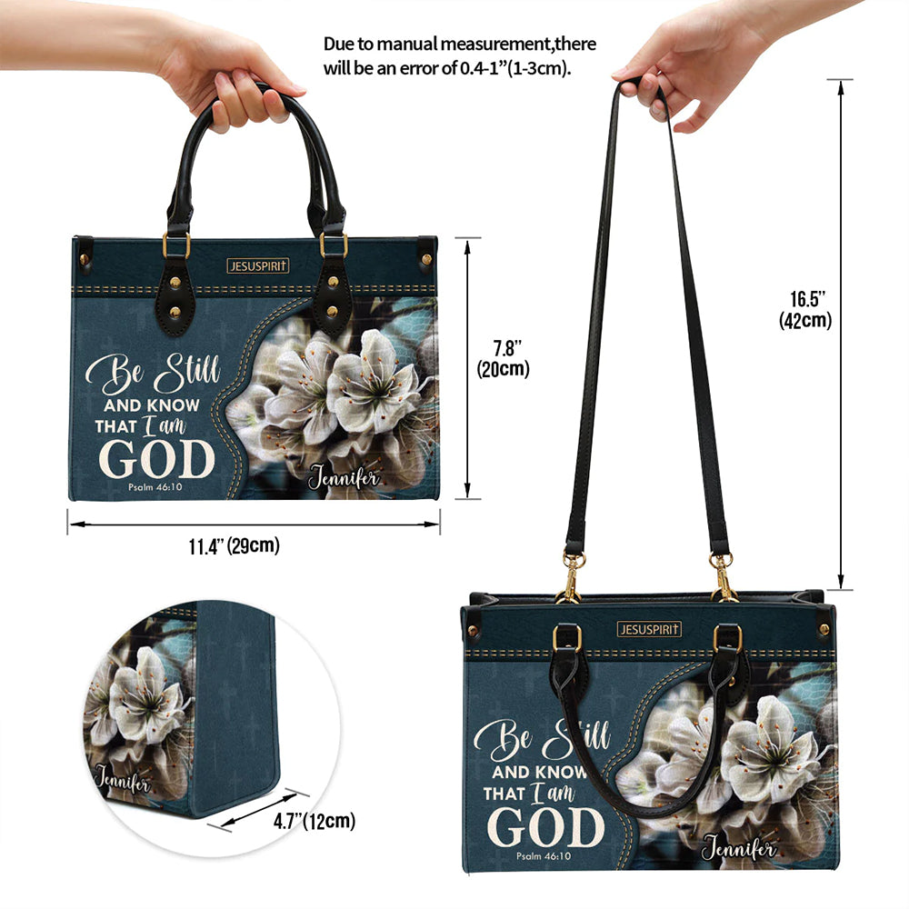 HPSP Checkbook Cover, PU Card Bag, Be Still And Know That I Am God, Psalm 46:10. - Christian Art Bag