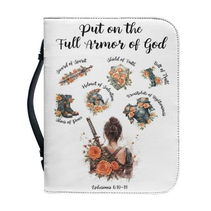 CHRISTIANARTBAG Bible Cover - Put On The Full Armor Of GOD Ephesians 6 10-18 - Personalized Bible Cover, CABBBCV01120824.