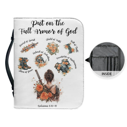 CHRISTIANARTBAG Bible Cover - Put On The Full Armor Of GOD Ephesians 6 10-18 - Personalized Bible Cover, CABBBCV01120824.