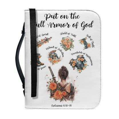 CHRISTIANARTBAG Bible Cover - Put On The Full Armor Of GOD Ephesians 6 10-18 - Personalized Bible Cover, CABBBCV01120824.