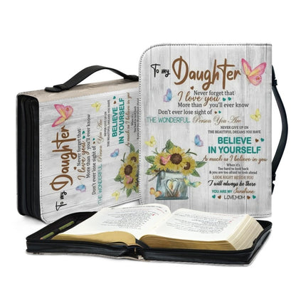 Christianartbag Bible Cover, To My Daughter Bible Cover, Personalized Bible Cover, Flower Bible Cover, Christian Gifts, CAB03101123. - Christian Art Bag