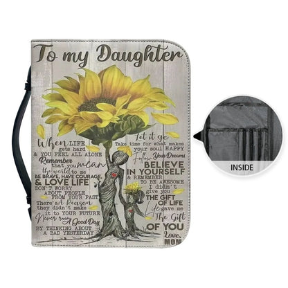 Christianartbag Bible Cover, To My Daughter Bible Cover, Personalized Bible Cover, Flower Bible Cover, Christian Gifts, CAB03101123. - Christian Art Bag