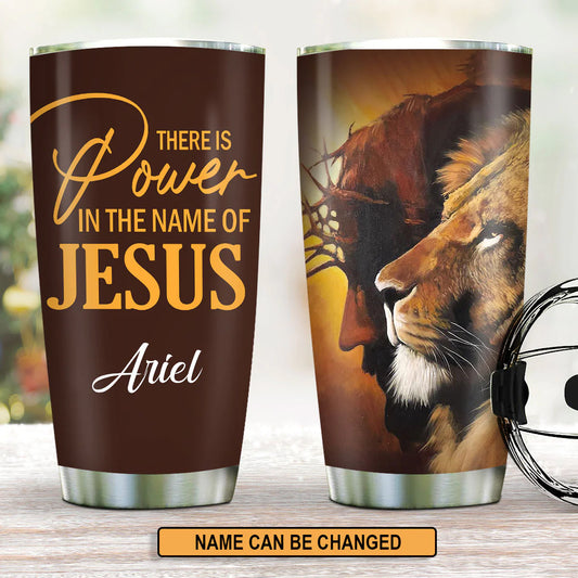 Christianartbag Drinkware, There Is Power In The Name Of Jesus, Personalized Mug, Tumbler, Christmas Gift. - Christian Art Bag