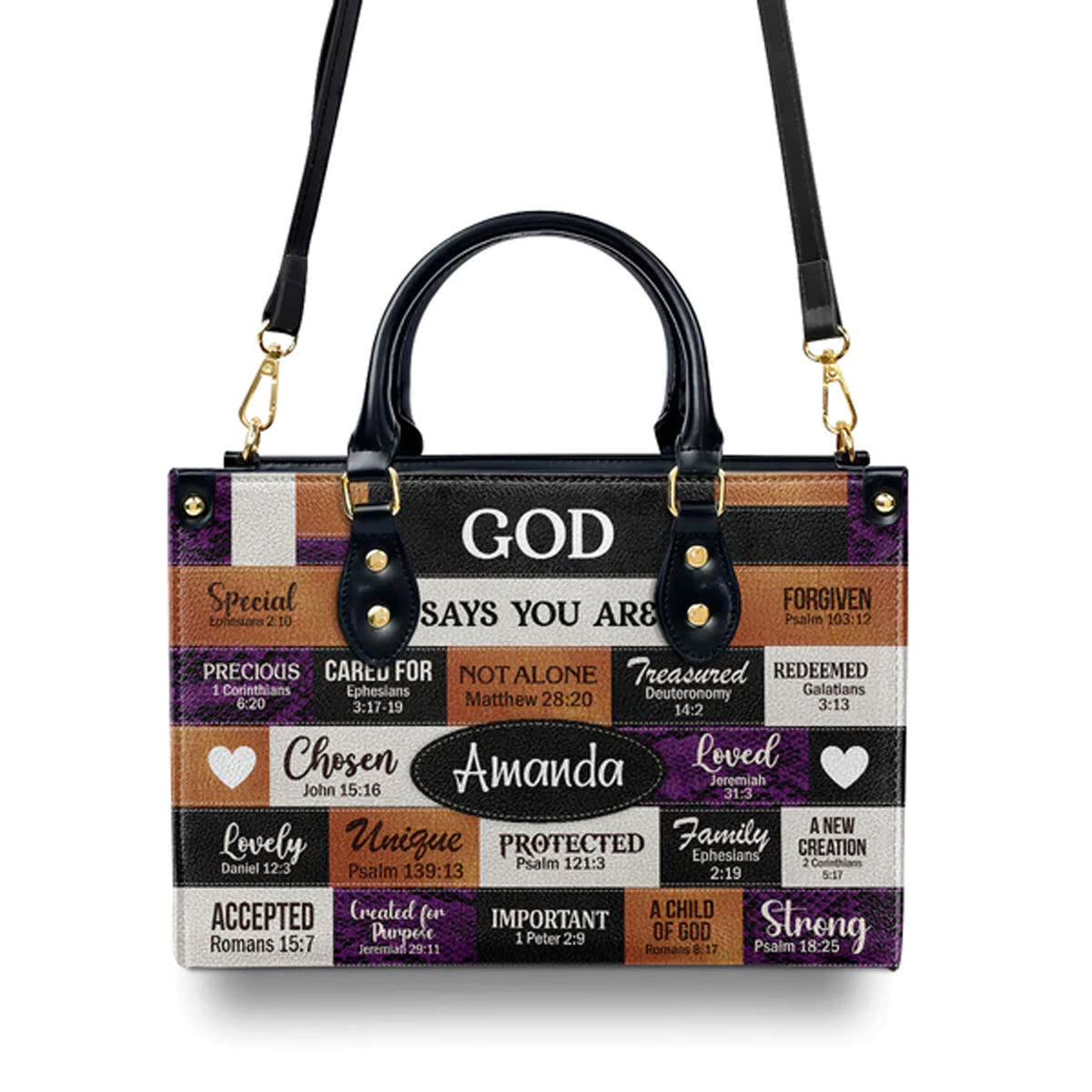 Christianartbag Handbags, God Says You Are Leather Bags, Personalized Bags, Gifts for Women, Christmas Gift, CABLTB04300723. - Christian Art Bag