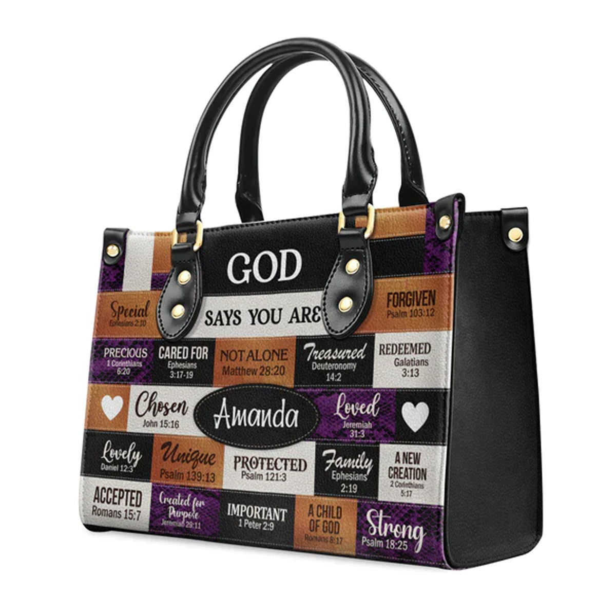 Christianartbag Handbags, God Says You Are Leather Bags, Personalized Bags, Gifts for Women, Christmas Gift, CABLTB04300723. - Christian Art Bag