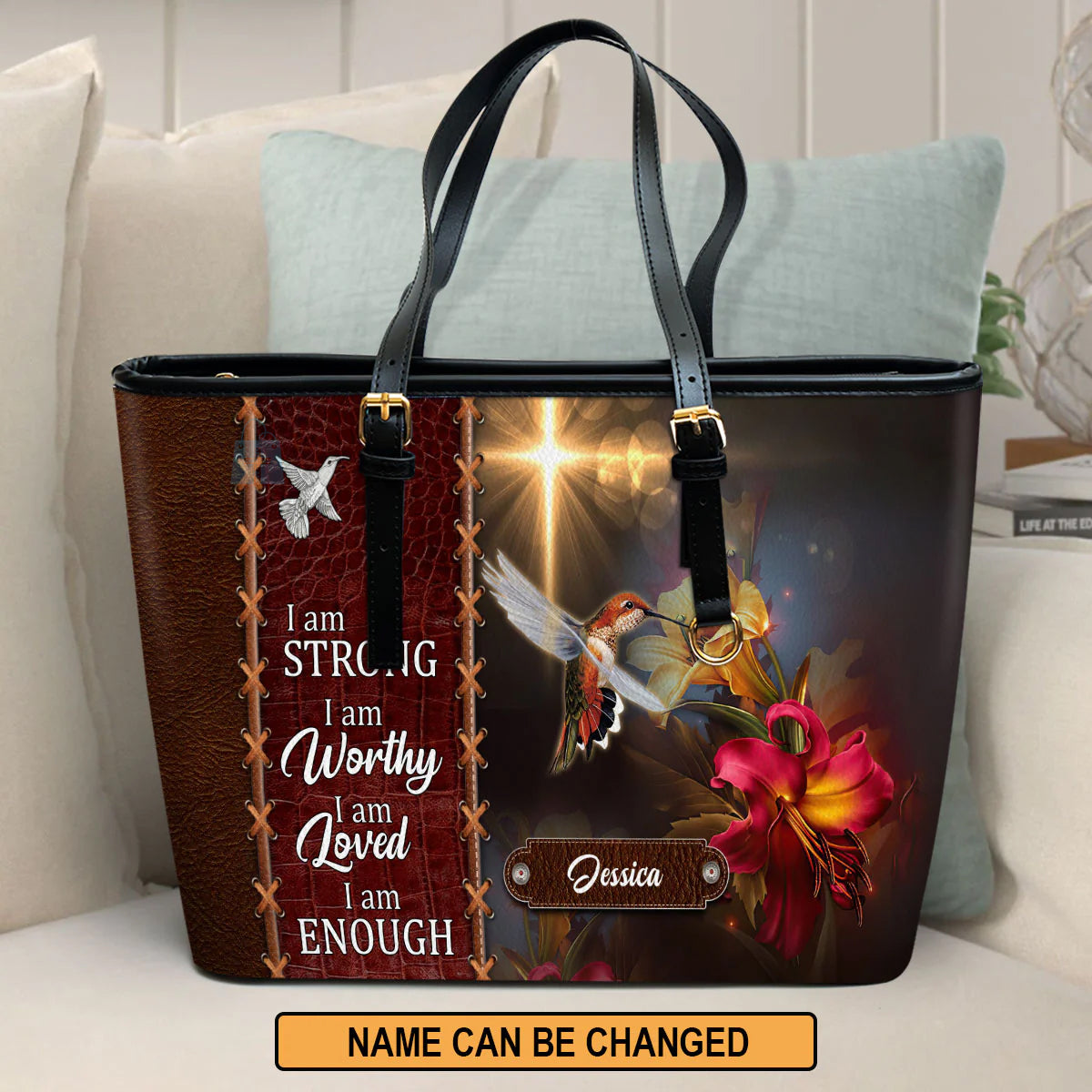 Christianartbag Handbags, God Says I Am Strong Leather Bags, Personalized  Bags, Gifts for Women, Christmas Gift, CABLTB01300723. | Christian Art Bag