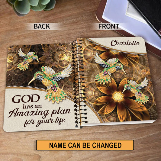 Christianart Spiral Journal, GOD Has An Amazing Plan For Your Life, Jesus Spiral Journal. - Christian Art Bag