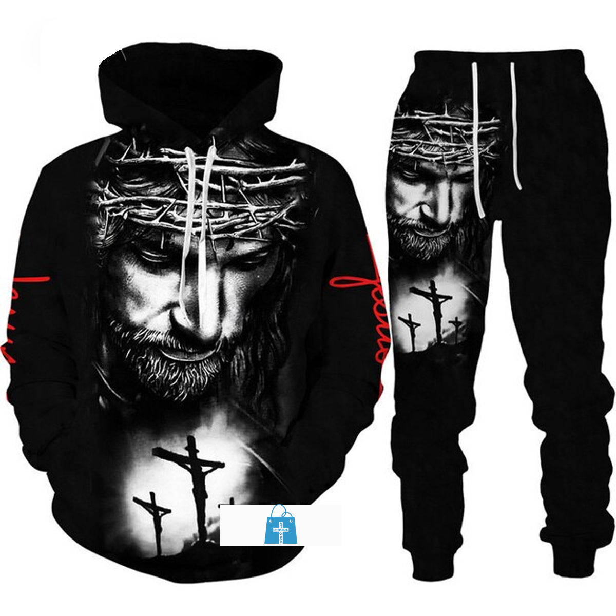 Christianartbag Clothing, Unisex Hoodie 3d Set Christian Bible Faith Jesus God, Christian 3D T-Shirt, Christian 3D Hoodie, Christian 3D Sweater, Personalized Hoodies. - Christian Art Bag