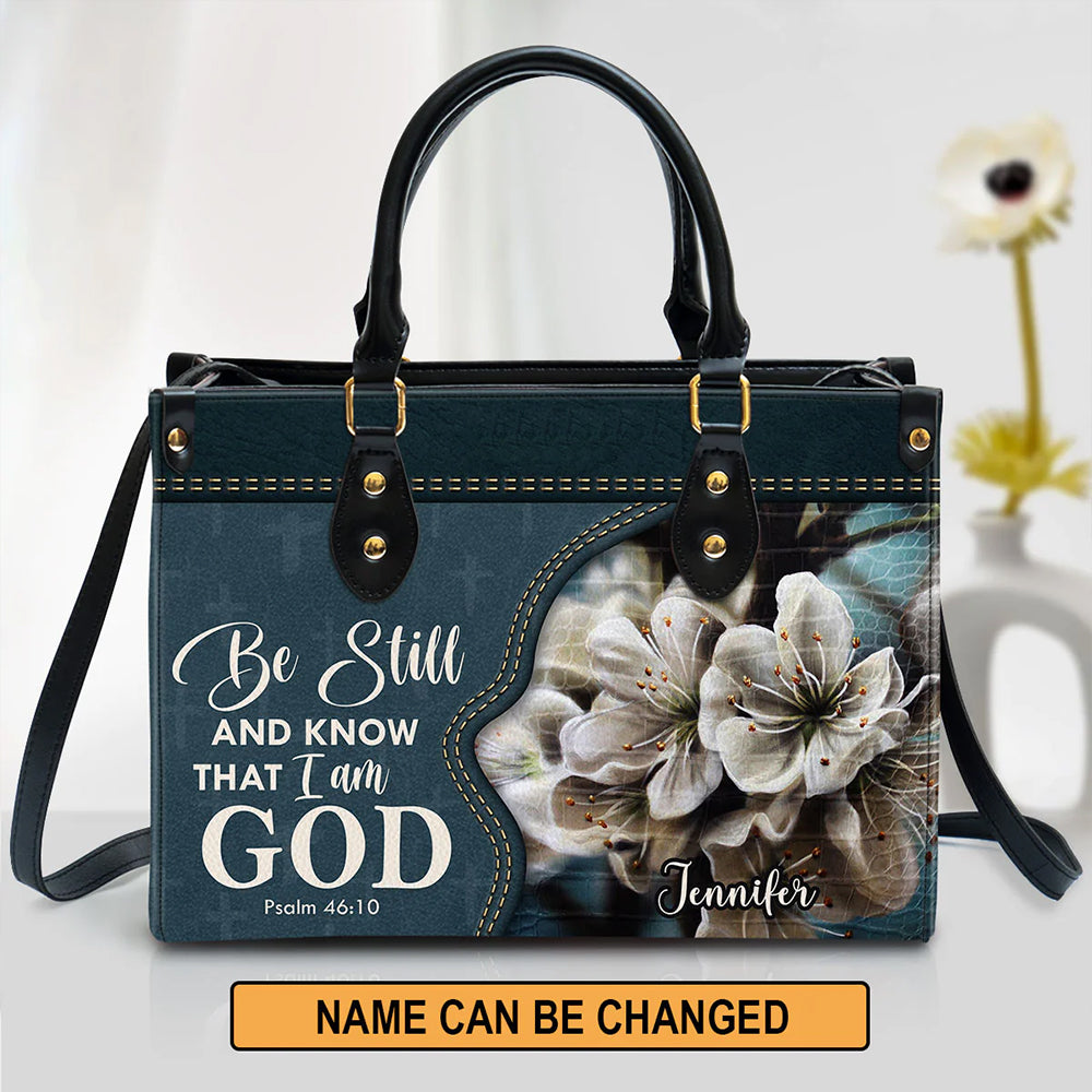 HPSP Checkbook Cover, PU Card Bag, Be Still And Know That I Am God, Psalm 46:10. - Christian Art Bag