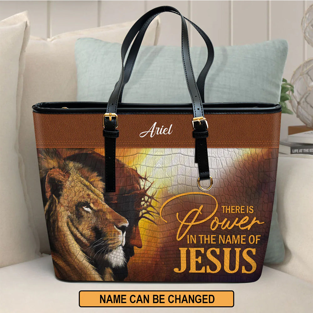 HPSP Checkbook Cover, Personalized PU Card Bag, There Is Power In The Name Of Jesus. - Christian Art Bag