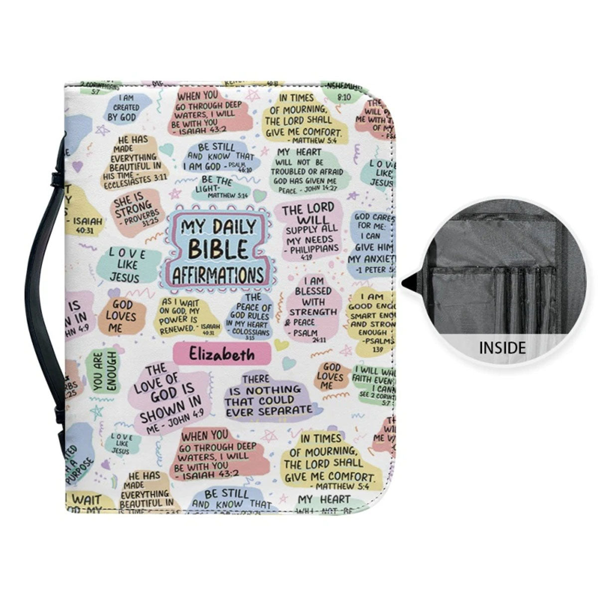 Christianartbag Bible Cover, My Bible Affirmations Personalized Bible Cover, Personalized Bible Cover, Gifts For Women, Christmas Gift, CABBBCV02150823.