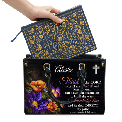 Christianart Designer Handbags, Trust In The Lord Proverbs 3:5-6, Personalized Gifts, Gifts for Women. - Christian Art Bag