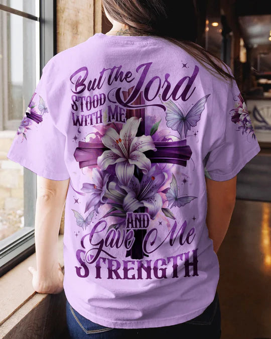 Christianartbag 3D T-Shirt For Women, But the Lord Stood With Me And Gave Me Strength, Christian Shirt, Faithful Fashion, 3D Printed Shirts for Christian Women, CAB3DS01240823. - Christian Art Bag