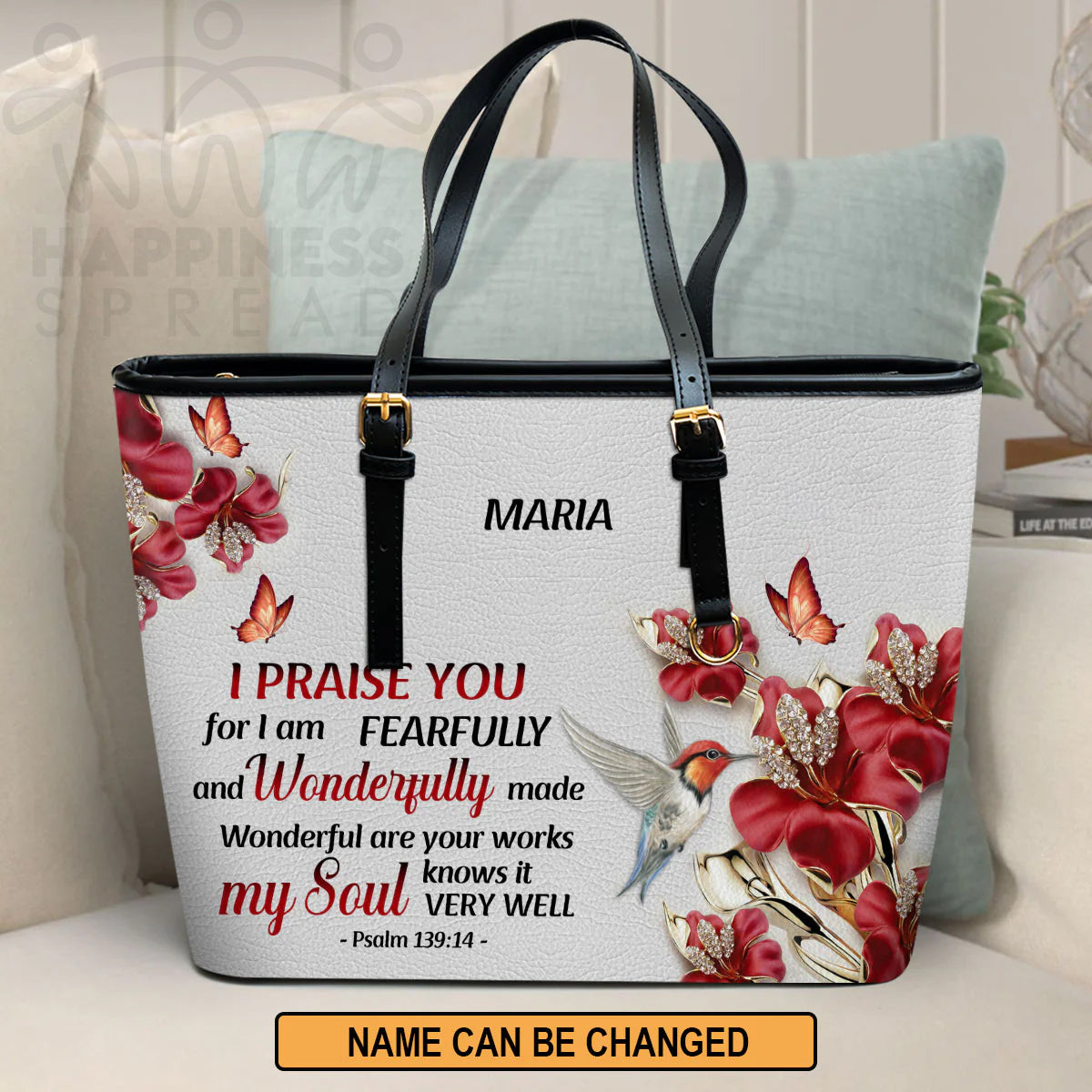 Christianart Handbag, Personalized Hand Bag, Wonderful Are Your Works, Personalized Gifts, Gifts for Women. - Christian Art Bag