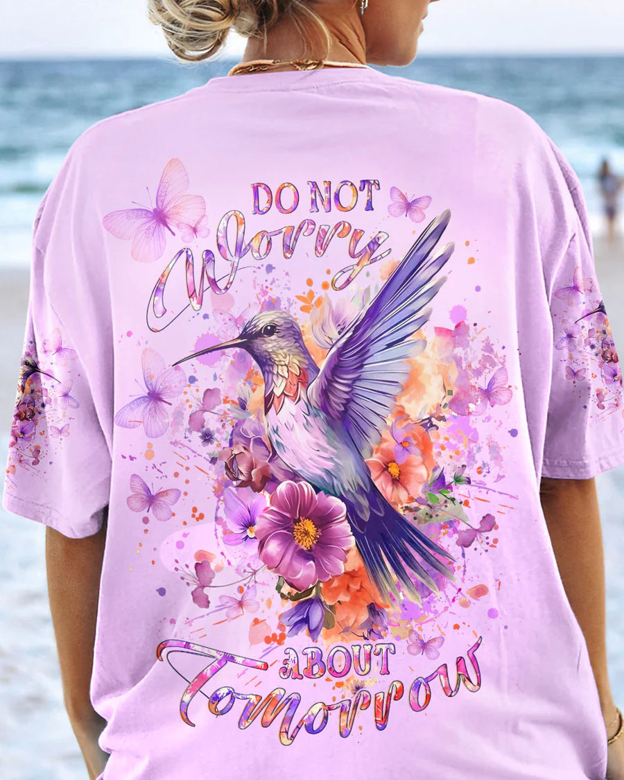 Christianartbag Clothing, Do Not Worry About Tomorrow Women's All Over Print Shirt, Graphic Hoodie, Christian Clothing, Christmas Gift, CABCT01060124. - Christian Art Bag