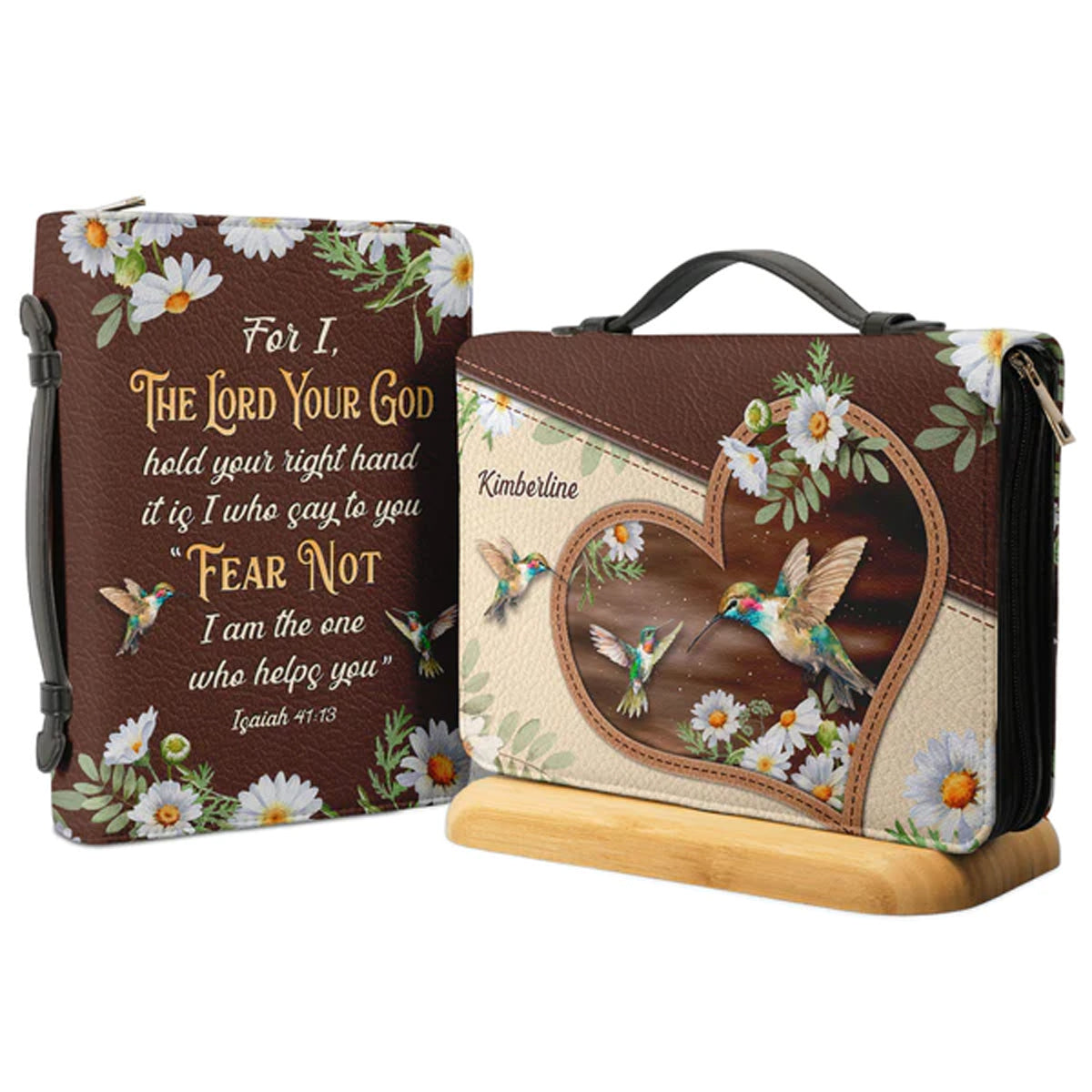 Christianart Bible Cover, Fear Not I Am The One Who Helps You Isaiah 41:13, Gifts For Women, Christmas Gift, Holiday Gift, Christmas Gift. - Christian Art Bag