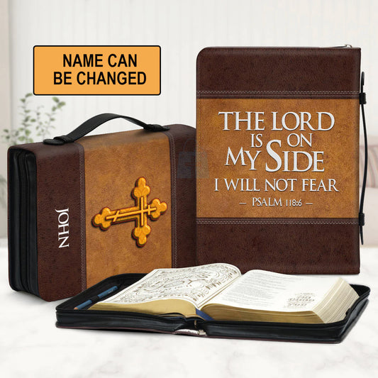 Christianart Bible Cover, The Lord Is On My Side I Will Not Fear Psalm 118:6, Gifts For Women, Gifts For Men, Christmas Gift. - Christian Art Bag