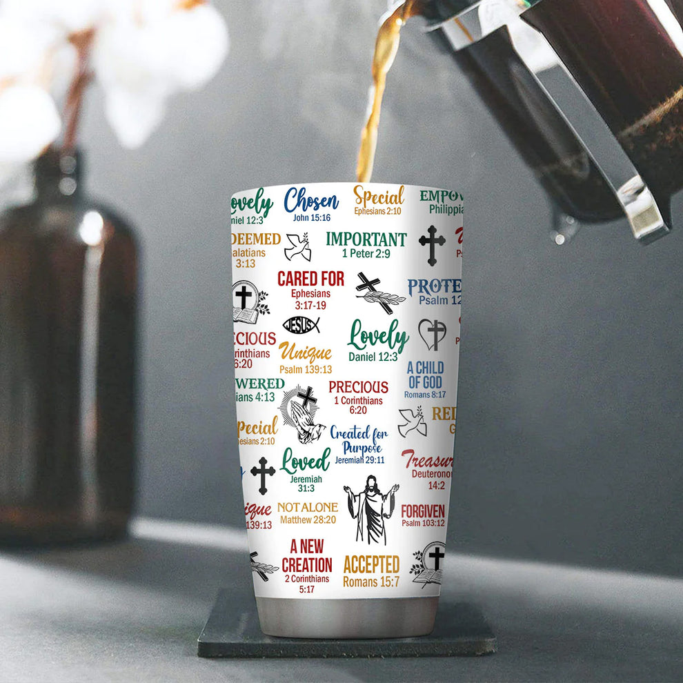 Christianartbag Drinkware, GOD Say I Am, Personalized Mug, Tumbler, Christmas Gift.