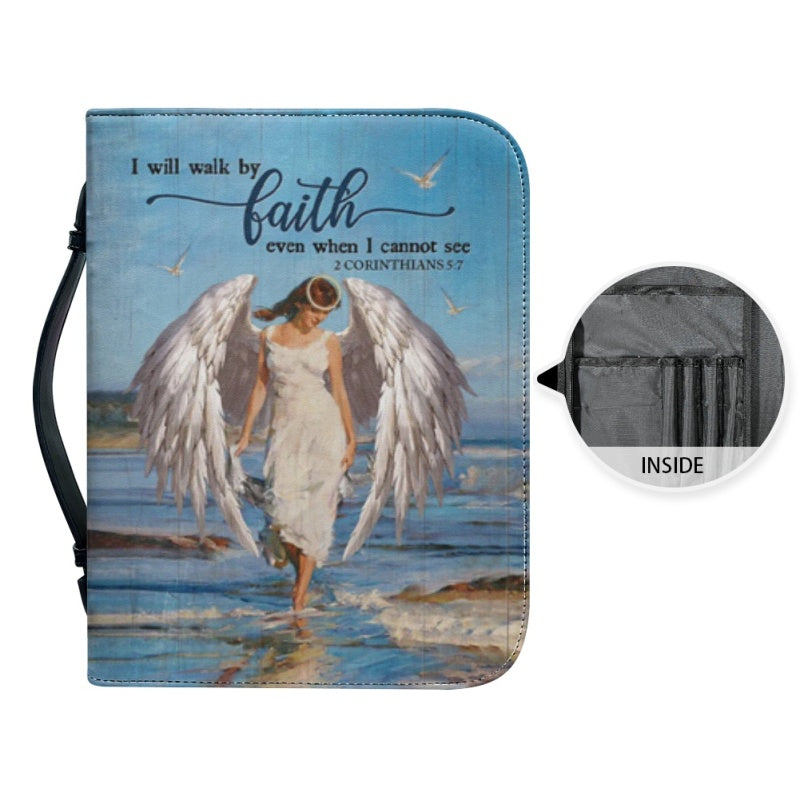 CHRISTIANARTBAG Bible Covers - I Will Walk By Faith 2 Corinthians 5 7-Bible-Cover - CABBBCV01290424.